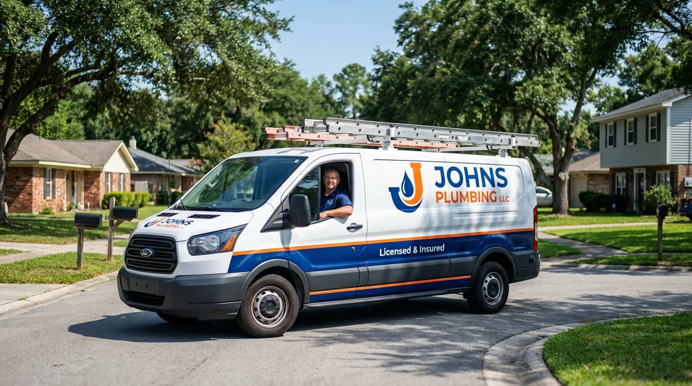 Johns Plumbing LLC service van in Sherwood, OR